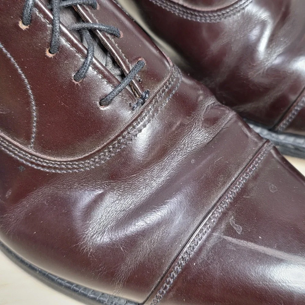 Allen Edmonds Park Avenue Brown Leather Cap Toe‎ Shoes Size 8 D 5675